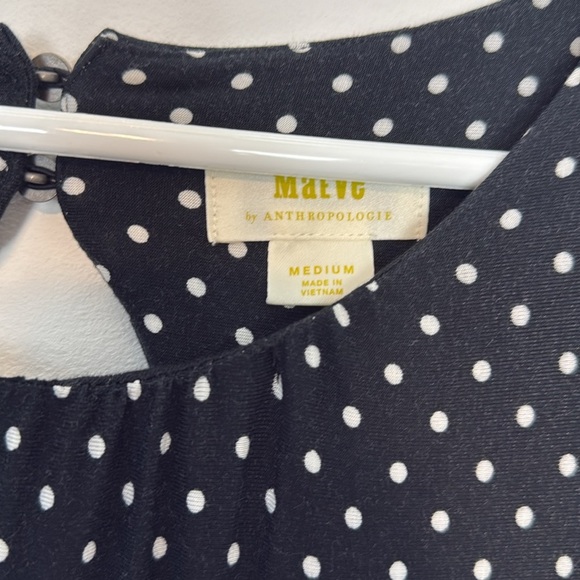 Maeve (Anthropologie) Sawyer Dress Polka Dot Floral Balloon Sleeves. Size Medium - Picture 4 of 12